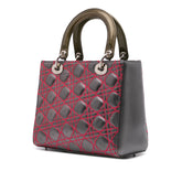 Anselm Reyle Medium Metallic Lambskin Cannage Lady Dior